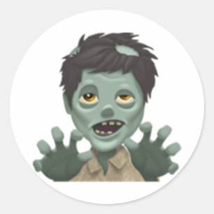 Adesivo Redondo Man Zombie - Emoji
