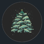 Adesivo Redondo Manatear Árvore Natal Manatee Xmas Boys &amp; Wom<br><div class="desc">Manatee Manatee Xmas Boys & Women</div>