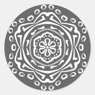 Adesivo Redondo Manatee Mandala