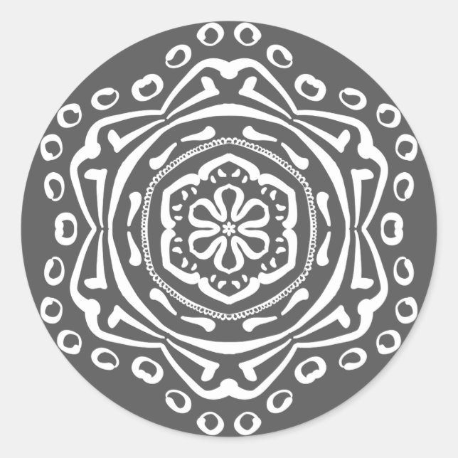 Adesivo Redondo Manatee Mandala (Frente)