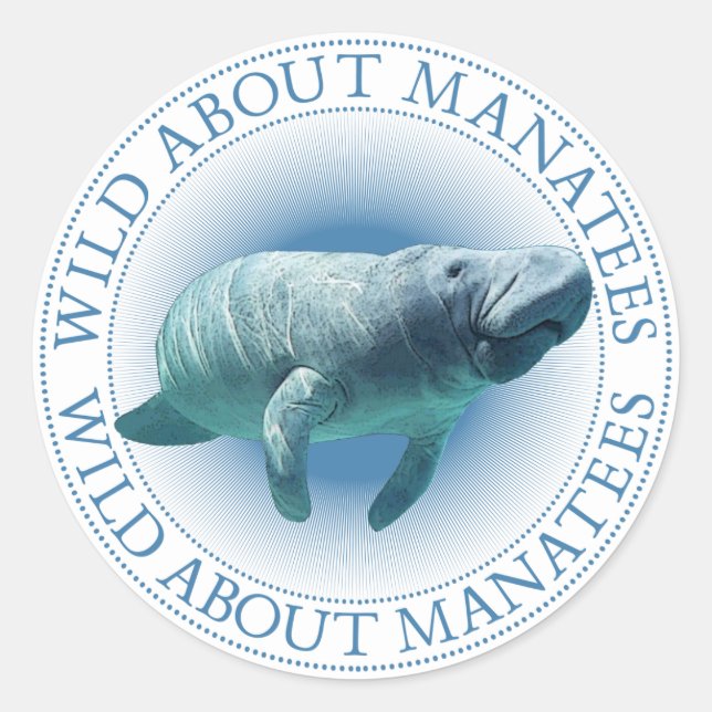 Adesivo Redondo Manatee Stickers (Frente)