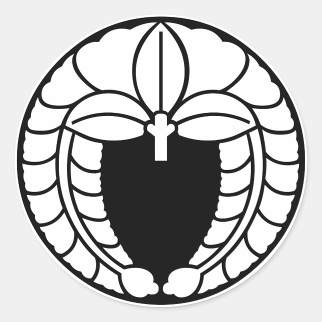 Adesivo Redondo Mancha de wisteria em bolo de arroz (Frente)