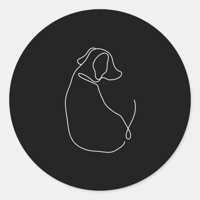 Adesivo Redondo Manchas brancas e pretas minimalistas (Frente)