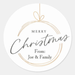 Adesivo Redondo Manchas de Natal minimalistas - Ornamentos moderno