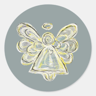 Adesivo Redondo Manchas Decretadas Personalizadas do Anjo Branco d