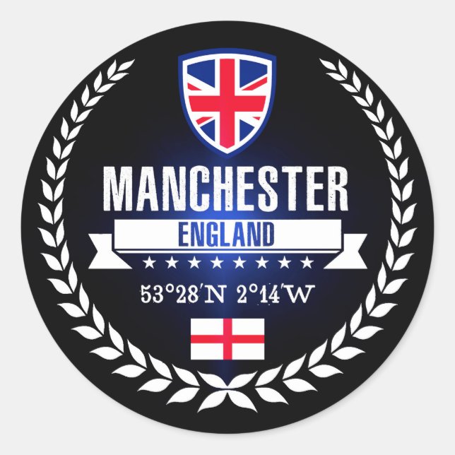 Adesivo Redondo Manchester (Frente)