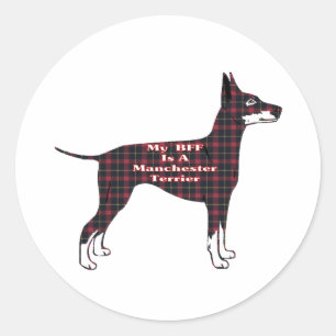 Adesivo Redondo Manchester Terrier BFF Sticker