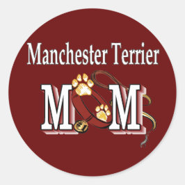 Adesivo Redondo Manchester Terrier MOM Gifts