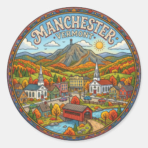 Adesivo Redondo Manchester Vermont