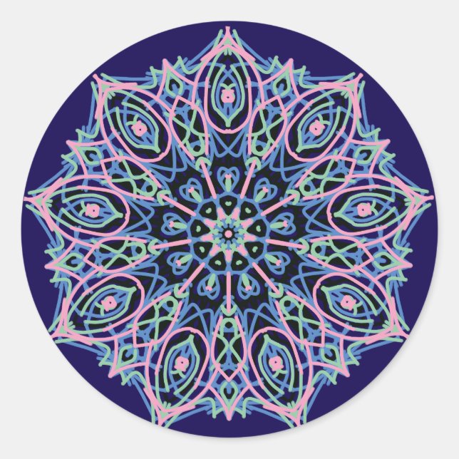 Adesivo Redondo Mandala. (Frente)