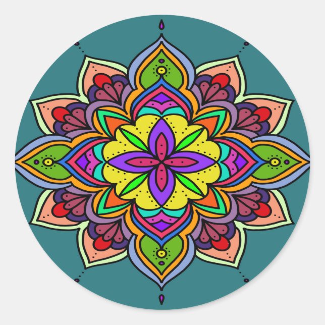 Adesivo Redondo mandala 2 (Frente)
