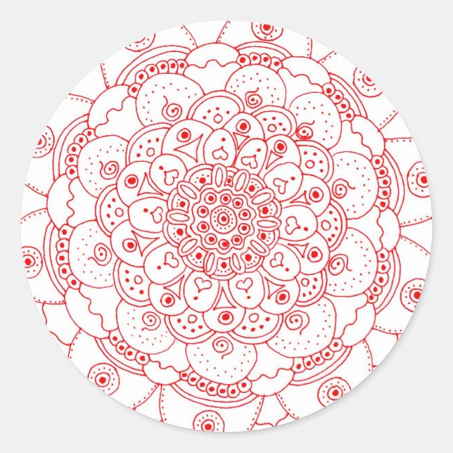 Adesivo Redondo Mandala 2 Sticker (Frente)