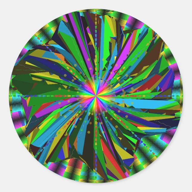 Adesivo Redondo Mandala Art  (Frente)