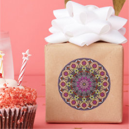 Adesivo Redondo Mandala AutumnDeixa 12 Petals Mauve Brown