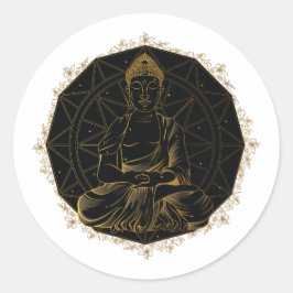 ADESIVO REDONDO MANDALA BUDDHA STICKER DESIGN
