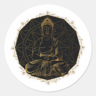 ADESIVO REDONDO MANDALA BUDDHA STICKER DESIGN
