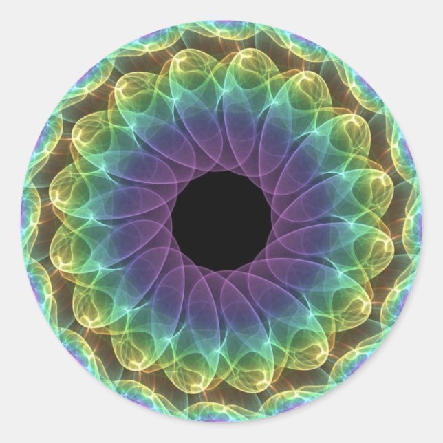 Adesivo Redondo Mandala C02 Stickers (Frente)