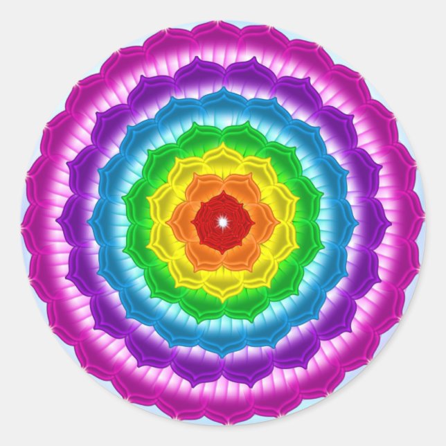 Adesivo Redondo Mandala Chakra (Frente)