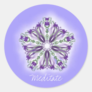 Adesivo Redondo Mandala da estrela do *~* para o Mindfulness da