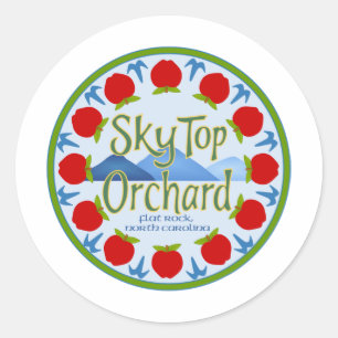 Adesivo Redondo Mandala de Apple - azul