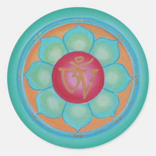 Adesivo Redondo Mandala de Lotus do tibetano