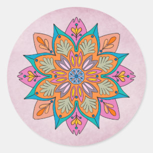 Adesivo Redondo Mandala Decorativo de la India