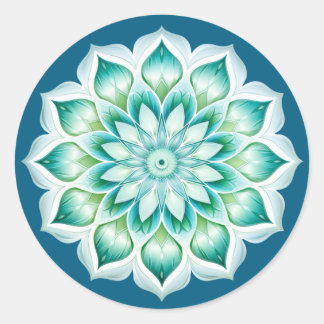 Adesivo Redondo Mandala / Desenho de Flor