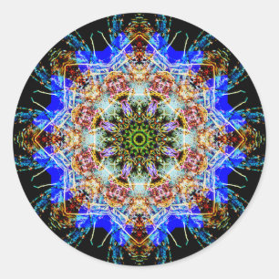 Adesivo Redondo Mandala detalhada colorida