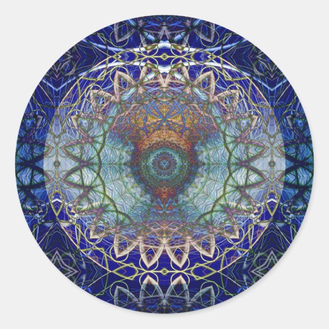 Adesivo Redondo Mandala dos autocolantes nórdicos (Frente)