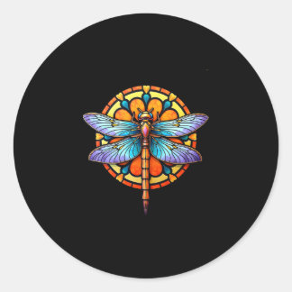 Adesivo Redondo Mandala Libélula Luminosa Geometria Sagrada Espiri