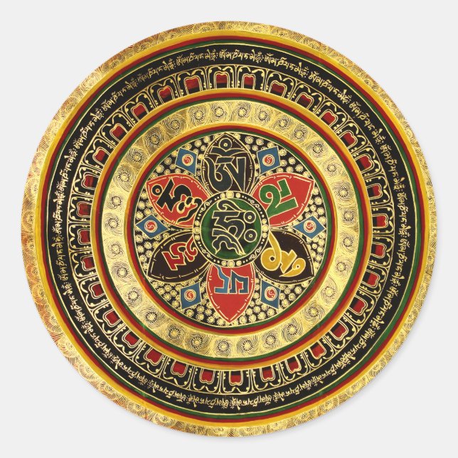 Adesivo Redondo Mandala Sticker (Frente)