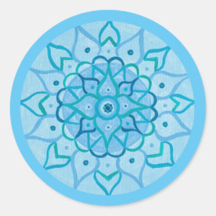 Adesivo Redondo Mandala Stickers
