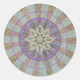 Adesivo Redondo Mandala Trabalho de arte