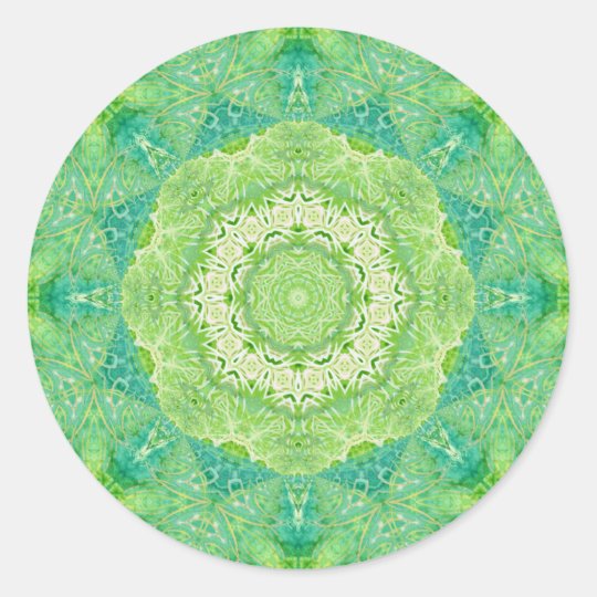 Adesivo Redondo Mandala verde do Fractal da aguarela Zazzle com br Como Fazer Artesanato Reciclagem De Garrafa Pet ~ Adesivo Redondo Mandala verde do Fractal da aguarela Zazzle com br