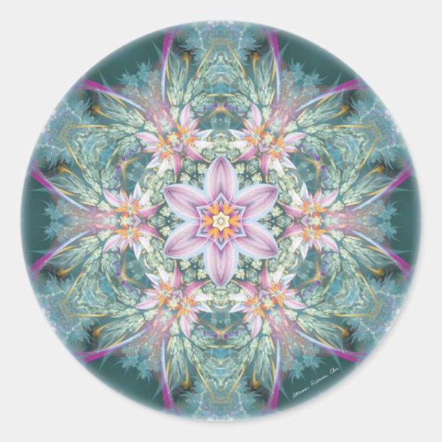 Adesivo Redondo Mandalas de perdão e libertação 28 (Frente)