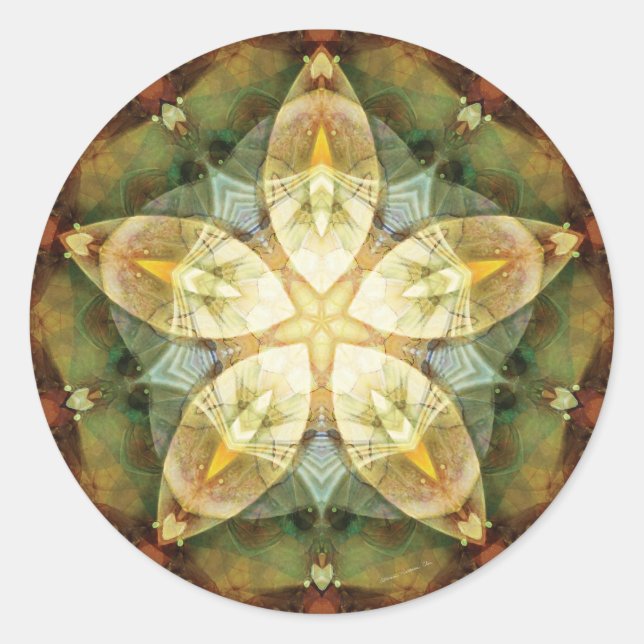 Adesivo Redondo Mandalas do perdão e Versão 1 (Frente)