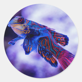 Adesivo Redondo Mandarin Goby Fish