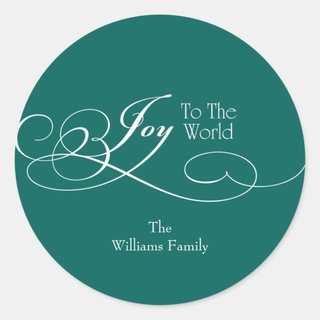 Adesivo Redondo Mande Joy Para O Feriado Mundial (Frente)