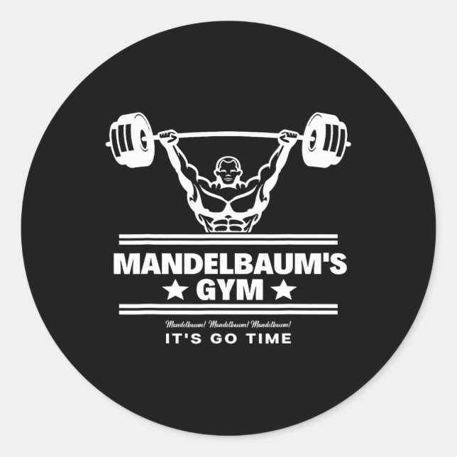 Adesivo Redondo Mandelbaum Gym - Já é hora de ir! (Frente)