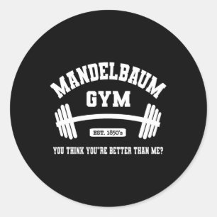 Adesivo Redondo Mandelbaum Gym Você acha que é melhor que eu 1