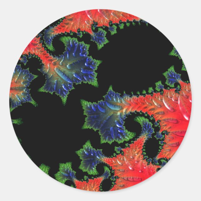 Adesivo Redondo Mandelbrot Garden Round Sticker (Frente)
