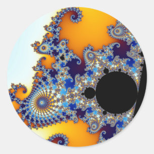 Adesivo Redondo Mandelbrot Set Fractal Seacavalo