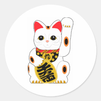 Adesivo Redondo Maneki Neko