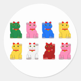 Adesivo Redondo maneki neko