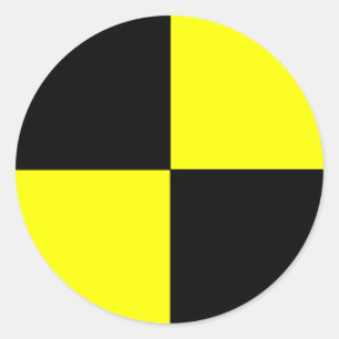 Adesivo Redondo manequim de ensaio de colisão