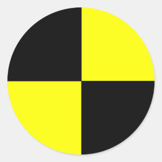 Adesivo Redondo manequim de ensaio de colisão