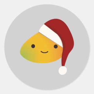 Adesivo Redondo Manga bonito de Kawai Christmasi