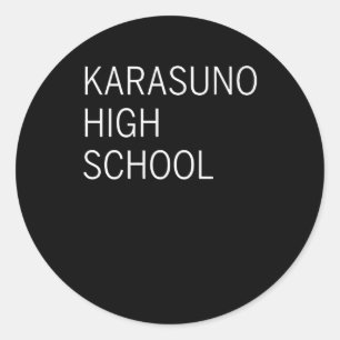 Adesivo Redondo Manga de Animação de Prática de Voleibol Blackoran