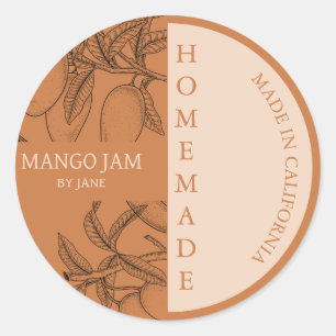 Adesivo Redondo Mango Jam Modern Business Label