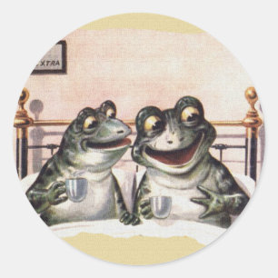 Adesivo Redondo Manhã de Domingo Preguiçosa